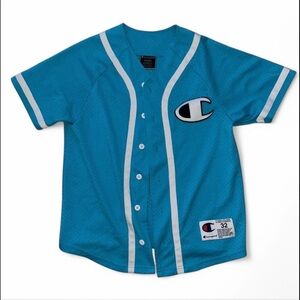 Champion Blue Baseball Jersey